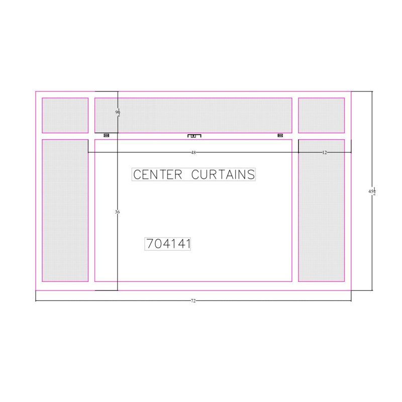 Custom Fireplace Screen - CAD drawing.