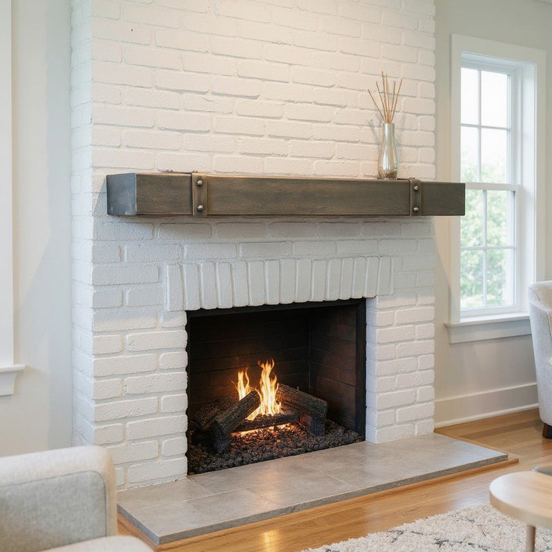 Custom Old World Metal Floating Mantel Shelf Non-Combustible | Stoll Industries