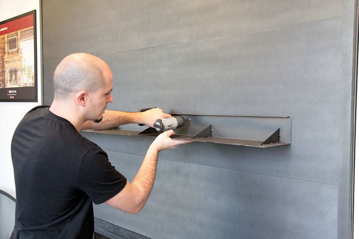 Custom Size Floating Metal Shelves Non Combustible 25 Colors Steel ExceptionalFire
