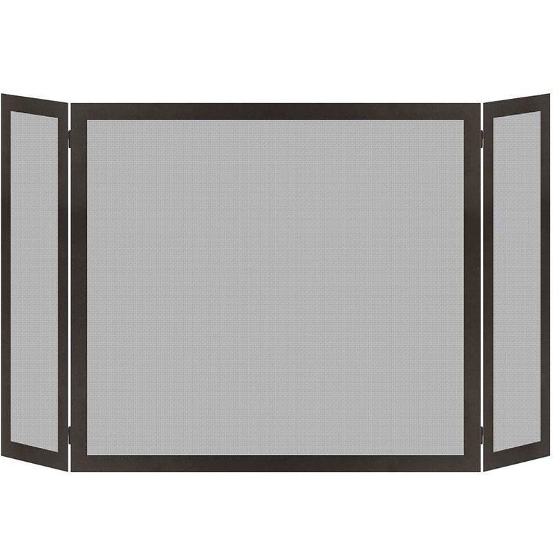 Tri-Fold Carolina Screen / Center Panel - 41"W x 34"H / Side Panels 6" W x 34" H / Solar Bronze / Glass Instead of Mesh