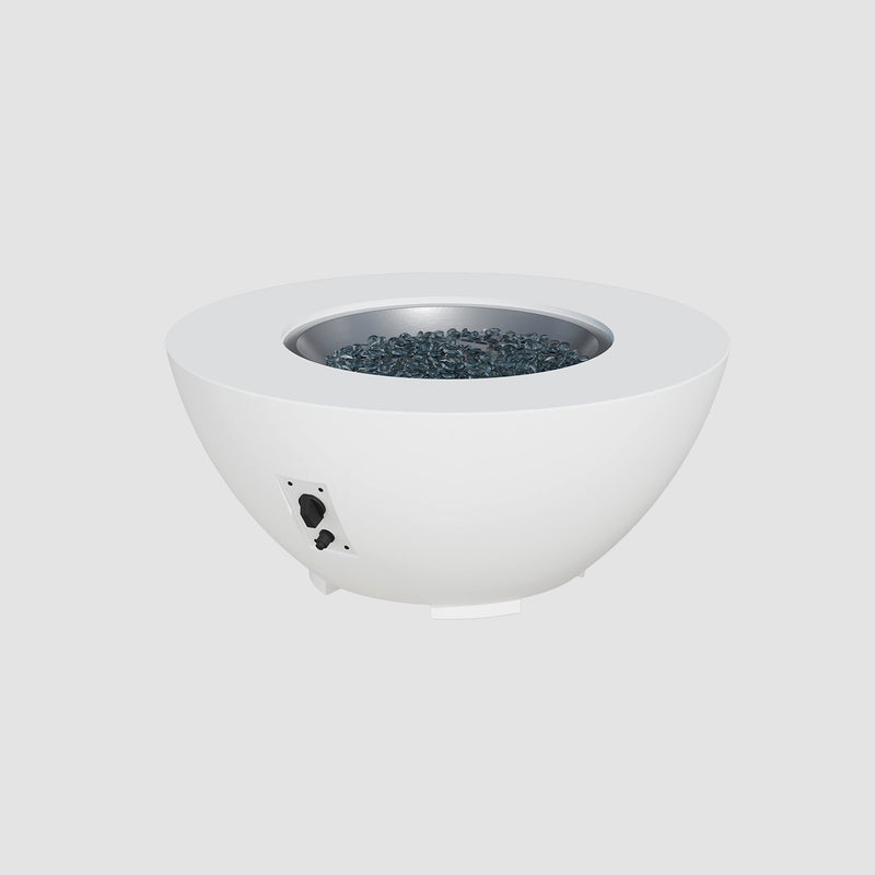 Cove 36-inch Gas Fire Bowl, White — manufacturer photograph