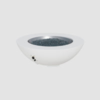 Cove 48-inch Gas Fire Bowl, White — manufacturer photograph