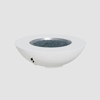 Cove 54-inch Gas Fire Bowl, White — manufacturer photograph