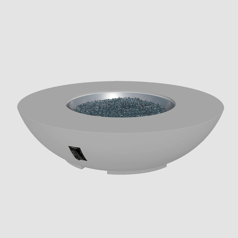 Cove 60-inch Gas Fire Bowl, Natural Grey — manufacturer photograph
