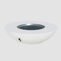Cove 60-inch Gas Fire Bowl, White — manufacturer photograph