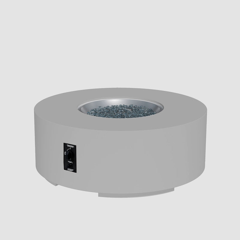Cove 42-inch Round Gas Fire Pit Table, Natural Grey — manufacturer photograph