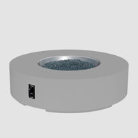 Cove 60-inch Round Gas Fire Pit Table, Natural Grey — manufacturer photograph