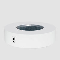 Cove 60-inch Round Gas Fire Pit Table, White — manufacturer photograph