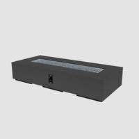 Cove 84-inch Linear Gas Fire Pit, Midnight Mist — manufacturer photograph