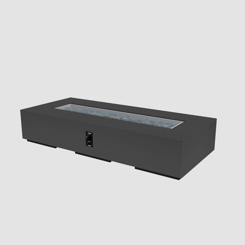 Cove 84-inch Linear Gas Fire Pit, Midnight Mist — manufacturer photograph