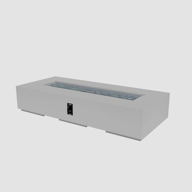 Cove 84-inch Linear Gas Fire Pit, Natural Grey — manufacturer photograph
