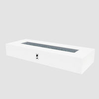 Cove 96-inch Linear Gas Fire Pit, White — manufacturer photograph
