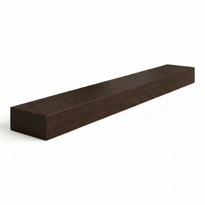 Flat Sawn Non-Combustible Concrete Mantel Shelf Roasted Chestnut Finish