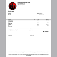 Deposit 50% - Estimate 2046