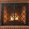 Free Standing Fireplace Screen Custom Made Traditional Classic Courtyard
