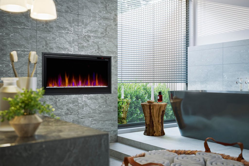 Dimplex Multi-Fire Slim 36" Smart Recessed / Wall Mount Linear Electric Fireplace - Model PLF3614-XS