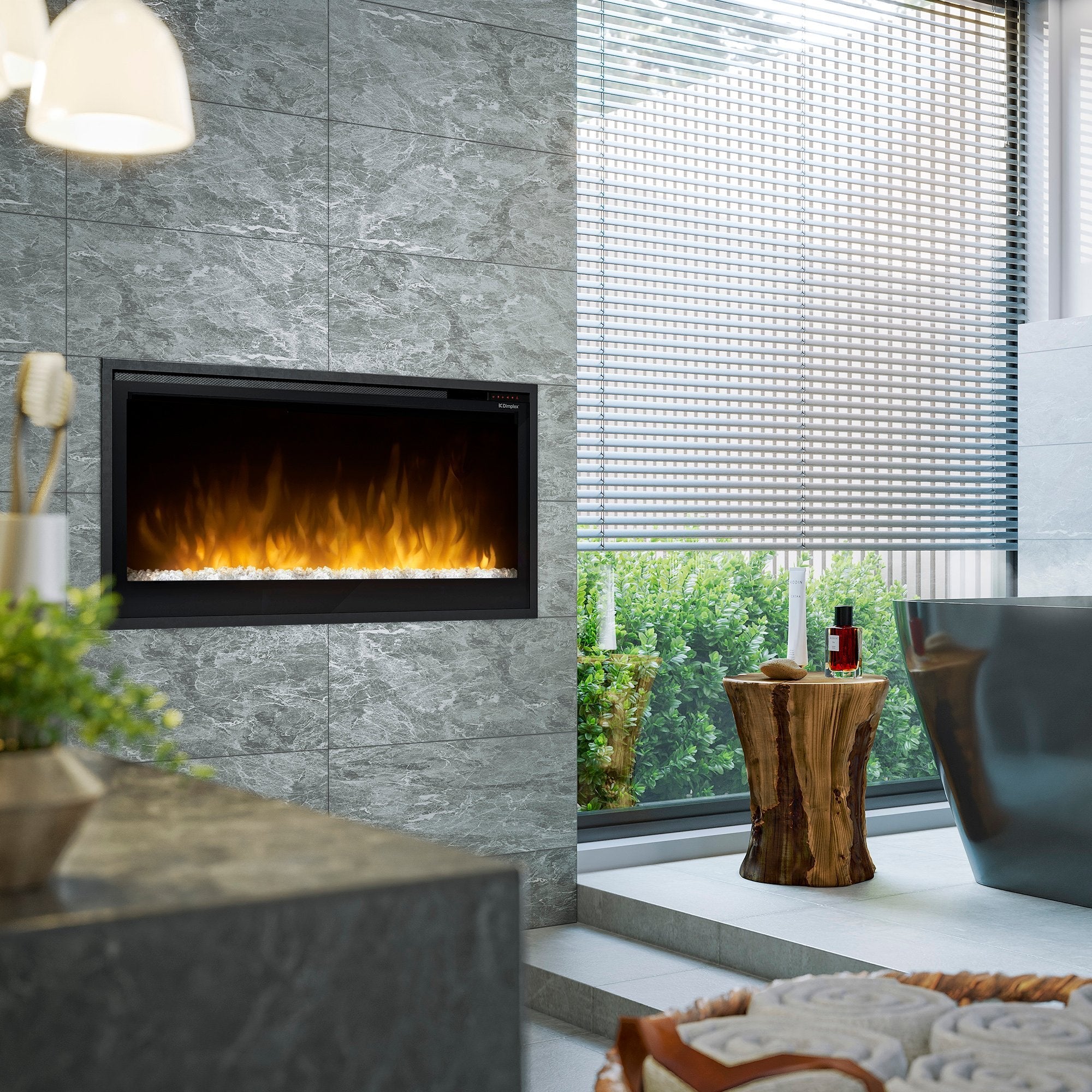 Dimplex Multi-Fire Slim 36" Smart Recessed / Wall Mount Linear Electric Fireplace - Model PLF3614-XS