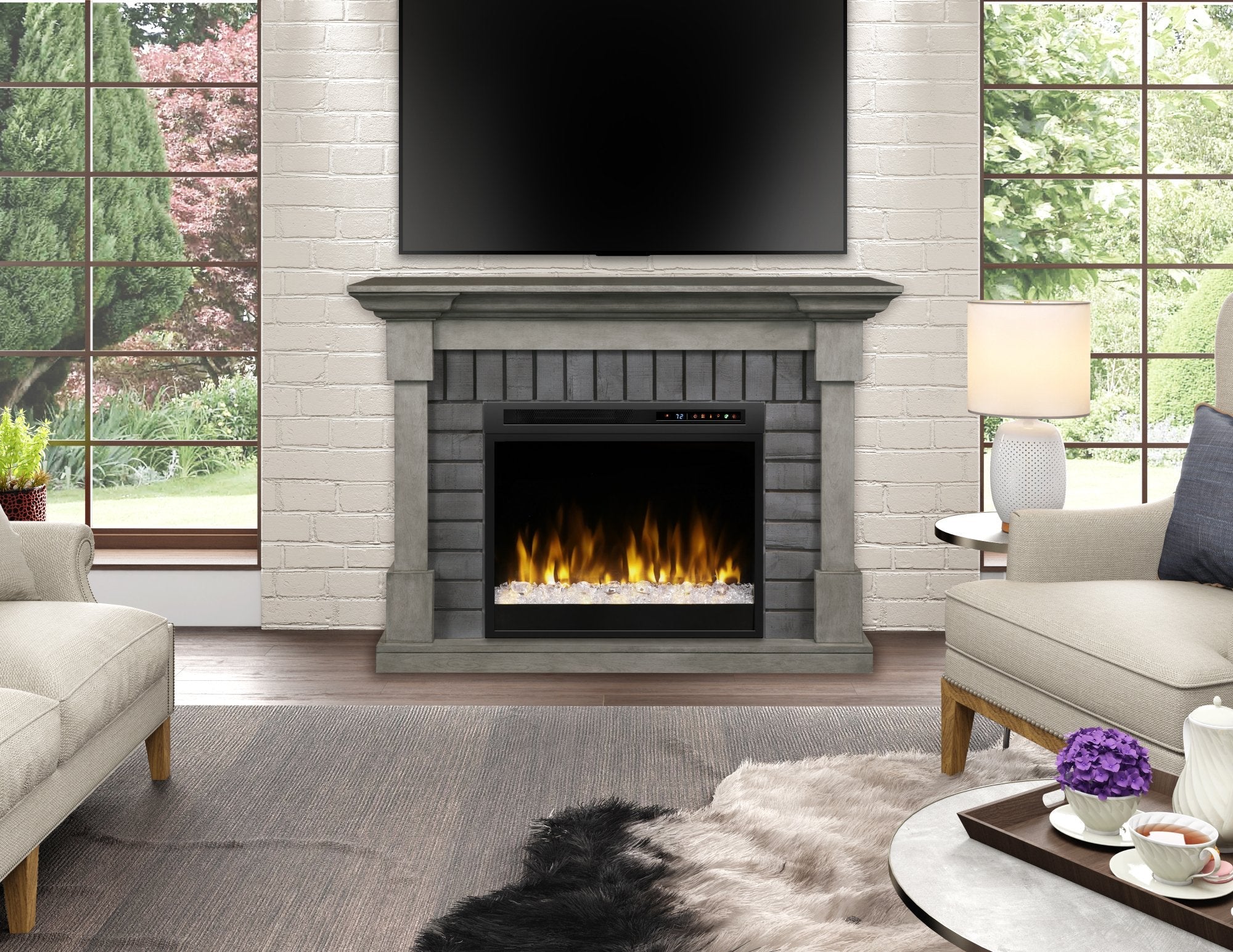 Dimplex Royce Mantel with Nova Electric Firebox - Model GDS28G8-1924SK - ExceptionalFire