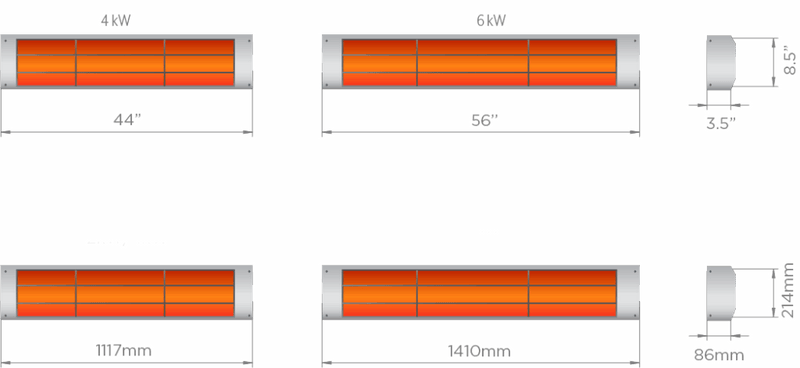 Bromic manufacturer Cobalt Electric dimension comparison for 4000W and 6000W models. Check the selected model in the installation manual.