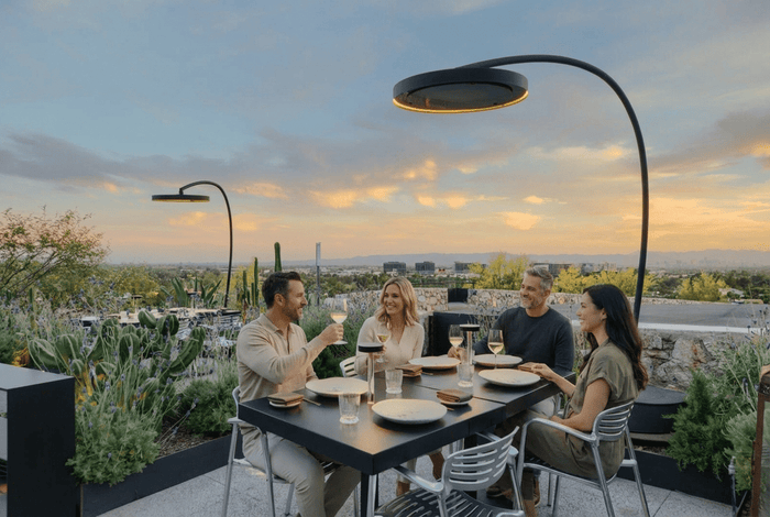 Bromic Eclipse Smart-Heat Portable 2900W Electric Patio Heater with Light & Dimmer - Matte Black