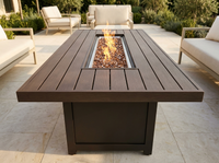 Napoleon Muskoka Wood Grain Gas Fire Table, Rectangular MUSK1-BZ — alternate view