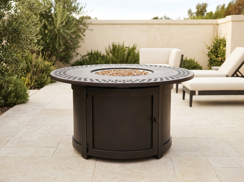 Napoleon Kensington Bronze Gas Fire Table, Round KENS3-BZ — alternate view