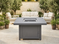 Napoleon Hamptons Grey Gas Fire Table, Square HAMP2-GY — alternate view