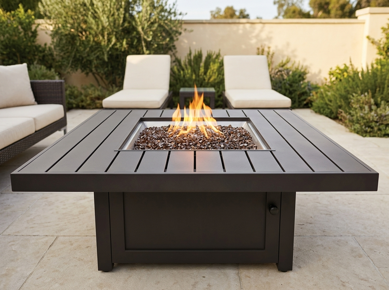 Napoleon St. Tropez Patioflame® Bronze Gas Fire Table, Square GPFTS48BZ — alternate view