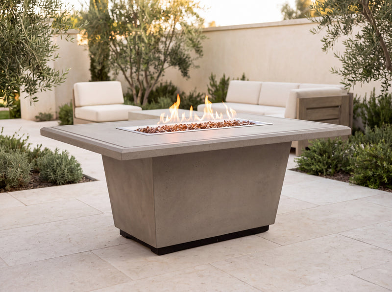 Cosmopolitan Rectangle Firetable — outdoor setting