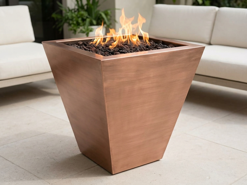 FPT2500 Taper Copper Fire Pit - LP — alternate view