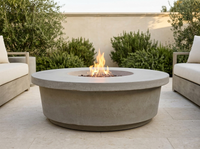 Contempo 47" Round Concrete Fire Pit Table | American Fyre Designs — alternate view