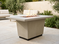 Cosmopolitan 54" Rectangle Concrete Fire Pit Table | AFD — alternate view
