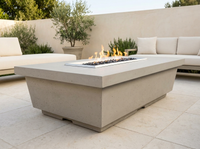 Contempo 52" Rectangle Concrete Fire Pit Table | American Fyre Designs — alternate view