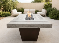 Tacoma Wood 48" Rectangle Wood Grain Fire Pit Table | The Outdoor Plus — alternate view