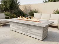 Laguna Wood Grain Fire Pit Table | The Outdoor Plus — outdoor setting