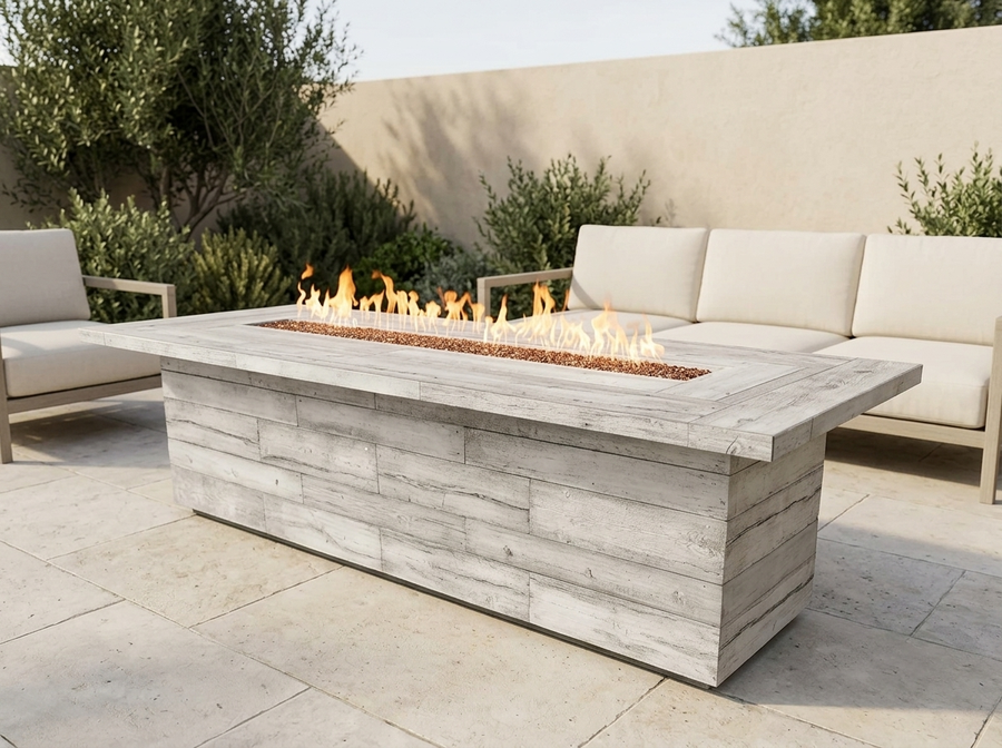 Laguna Wood Grain Fire Pit Table