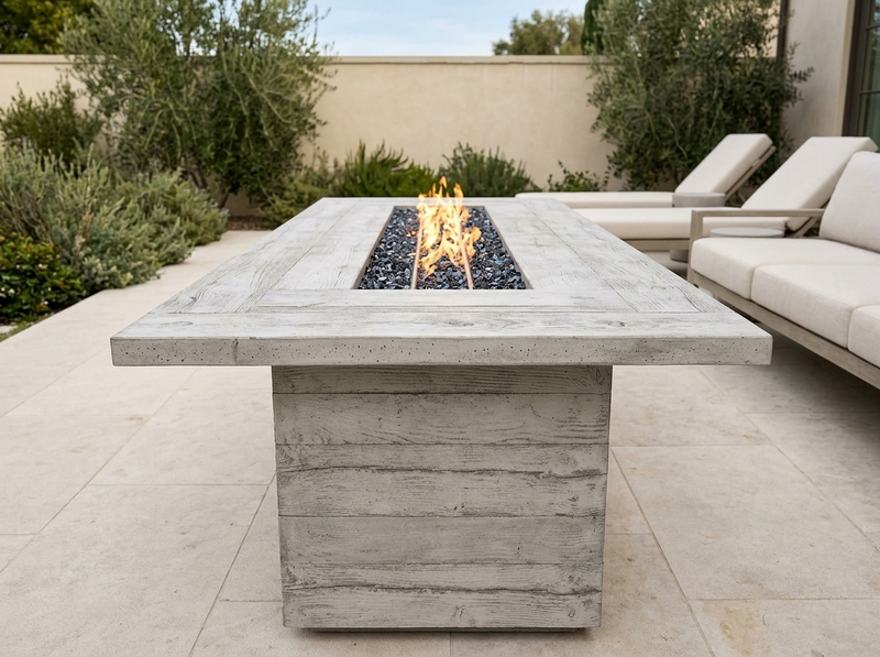 Laguna Wood Grain Fire Pit Table | The Outdoor Plus — alternate view