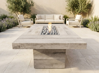 The Grove Rectangle Concrete Fire Pit Table | The Outdoor Plus — alternate view