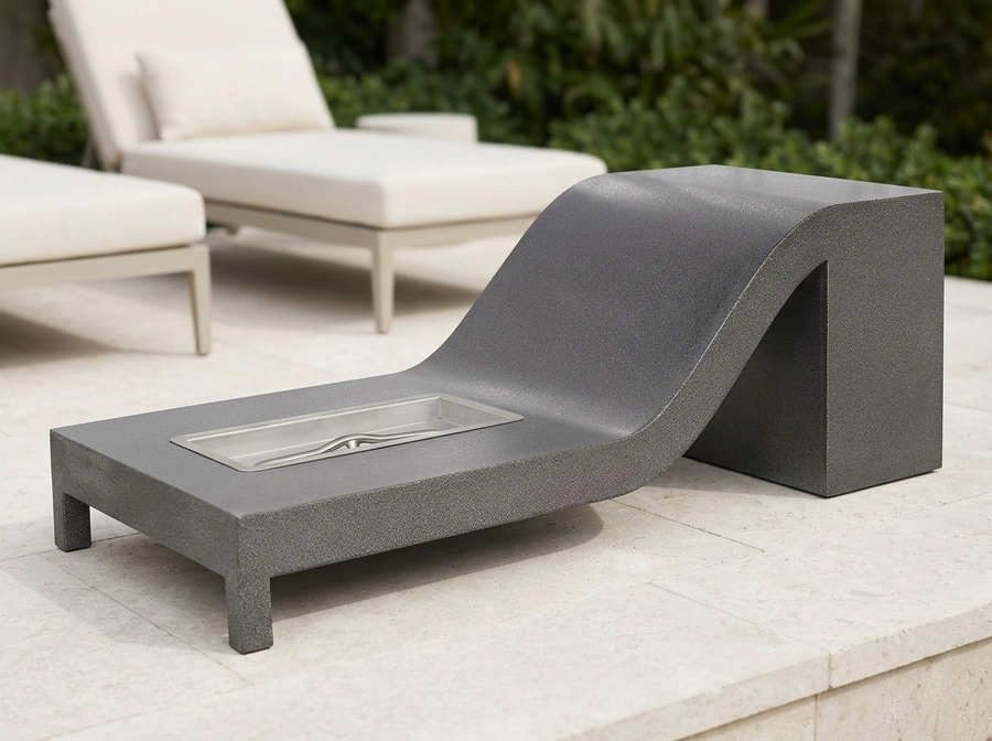 Alto Rectangle Powder Coat Steel Fire Pit Table