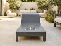 Alto Rectangle Powder Coat Steel Fire Pit Table | The Outdoor Plus — alternate view