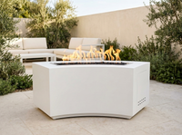 Dixie Rectangle Powder Coat Steel Fire Pit Table | The Outdoor Plus — outdoor setting