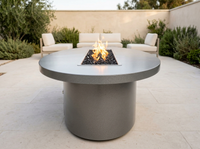 Vallejo Rectangle Powder Coat Steel Fire Pit Table | The Outdoor Plus — alternate view