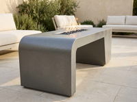 Maywood Rectangle Powder Coat Steel Fire Pit Table | The Outdoor Plus — alternate view