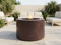 Beverly Hammered Round Copper Fire Pit Table | The Outdoor Plus — alternate view