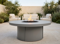 Mabel Round Powder Coat Steel Fire Pit Table | The Outdoor Plus — alternate view