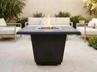 Cosmopolitan 36" Square Concrete Fire Pit Table | AFD — alternate view