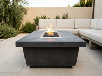 Contempo 52" Rectangle Concrete Fire Pit Table | American Fyre Designs — alternate view