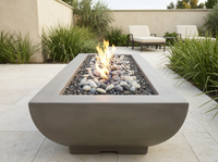 American Fyre Designs Bordeaux 50" Rectangle Gas Fire Bowl — alternate view