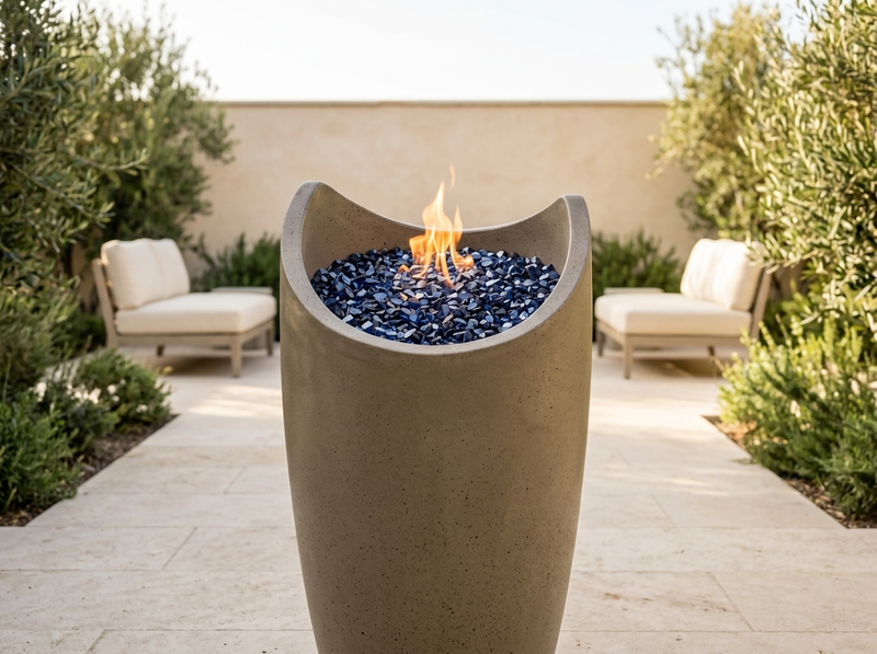 American Fyre Designs Wave 20" Fire Urn — alternate view
