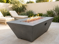 Grand Canyon Olympus 72" x 30" x 24" Rectangular GFRC Fire Pit Table - Propane — alternate view